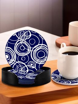 UMAI - Multi-Color Dsh001-Nvy Coaster (Pack of 6)