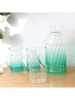 Kuber Industries - Borosilicate Glass Water or Juice Jug with Lid - (1200ml) (Set of 3)