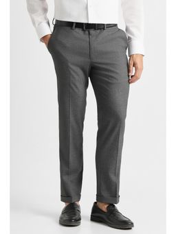 Van Heusen - Men Grey Textured Trousers
