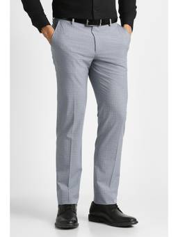 Van Heusen - Men Grey Check Trousers