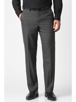 Van Heusen - Men Grey Textured Trousers
