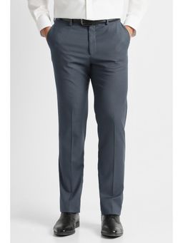Van Heusen - Men Grey Textured Trousers