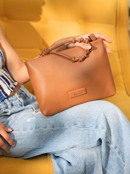 Inc.5 - Women's Tan Solid Sling Bag