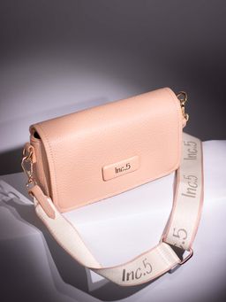Inc.5 - Women's Peach Textured Sling Bag