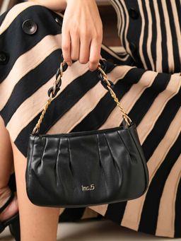 Inc.5 - Women's Black Solid Sling Bag