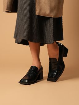 Theater - Women The Lennons Black Block Heel Loafers