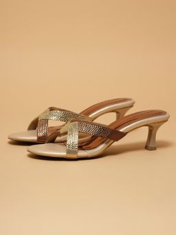 ERIDANI - Bronze Asmira Kitten Sandals Heels