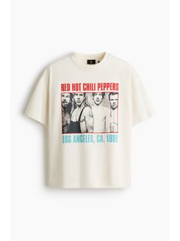 H&M - Men White Oversized Fit T-shirt