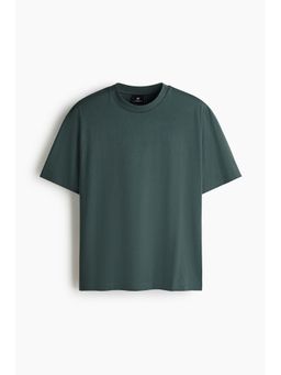 H&M - Men Turquoise Loose Fit T-shirt