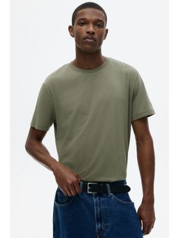 H&M - Men Green Slim Fit T-shirt