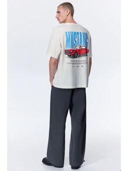 H&M - Men White Loose Fit T-shirt