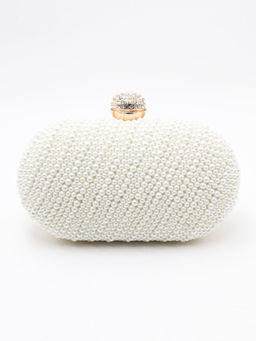 Odette - White Pearly Clutch