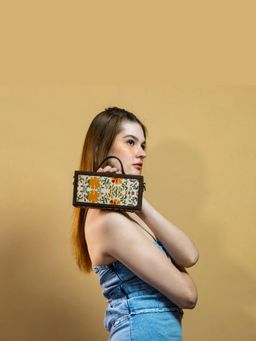 Gonecase - Minimal Floral Detachable Straps Briefcase Sling Bag