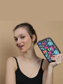 Gonecase - Colourful Floral Canvas Floral Wallet