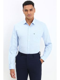 Allen Solly - Men Blue Slim Fit Print Full Sleeves Formal Shirt
