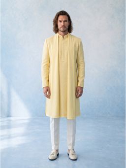 Bubber Couture - Icaro-Wave Textured Yellow Kurta with Pant