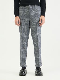 Antony Morato - Men Grey Blended Checks Regular Fit Pant