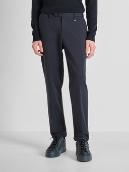 Antony Morato - Men Navy Blue Blended Solid Regular Fit Pant