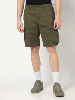 GAP - Men's Olive Mid Rise Cargo Shorts