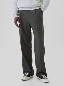 GAP - Men Grey Polyester Solid Boyfriend Fit Pant
