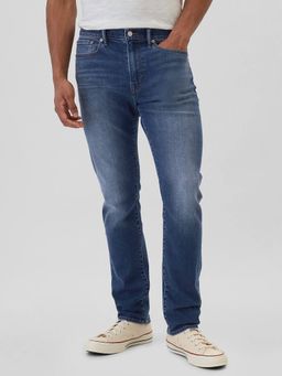 GAP - Men's Blue Cotton Blend Light Fade Mid Rise Jeans