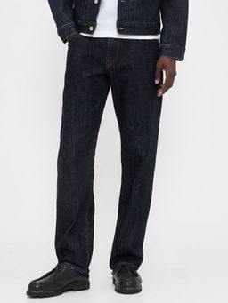 GAP - Men's Navy Blue Cotton Blend No Fade Mid Rise Jeans