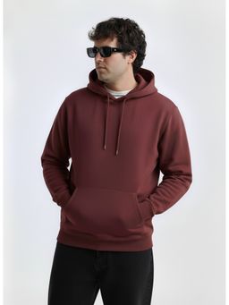 UNSTD - Wine Men Plus Size Solid Hoodie