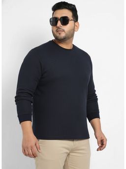 UNSTD - Navy Blue Men Plus Size Winter Sweatshirt