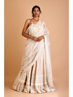 MITYAN - Sunflower Lehenga Saree with Stitched Blouse