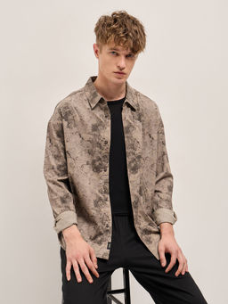 The Bear House - Men Brown Relaxed Fit Casual Shirt