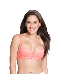 Shyaway - Susie 3/4th Coverage Underwired Balconette Designer Padded Bra - Pink