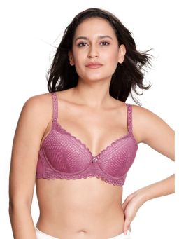 Shyaway - Susie 3/4th Coverage Underwired Full Lace Padded Bra- Dusky Orchid