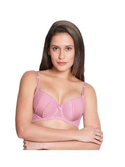 Shyaway - Women Ballet Pink Lace Cup Padded Wired Bra