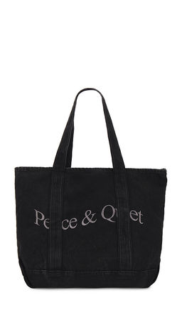 Museum of Peace and Quiet - Wordmark Denim Boat Tote