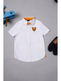 One Friday - White Cotton Collar Shirt