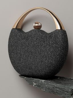 Haute Sauce - Black Embellished Vegan Leather Hand Bag