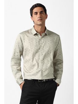 Van Heusen - Men Grey Printed Full Sleeves Formal Shirt