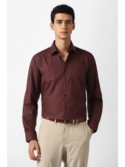Van Heusen - Men Maroon Checks Shirt
