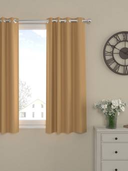 Rosara Home - Taupe Solid Black Out Window Curtain