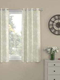 Rosara Home - Cream Jacquard Regular Window Curtain