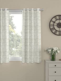 Rosara Home - Green Jacquard Regular Window Curtain