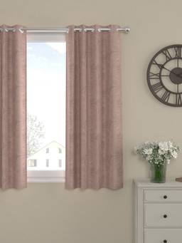 Rosara Home - Mauve Jacquard Regular Window Curtain