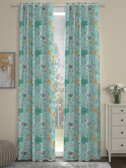 Rosara Home - Teal Animal Regular Long Door (Pack of 2) (8 x 4 Feet)