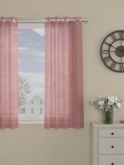 Rosara Home - Nude Solid Sheer Window Curtain