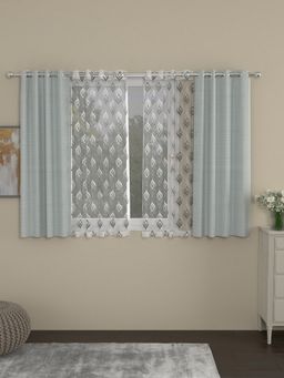 Rosara Home - Grey Window Curtains (Pack of 4)