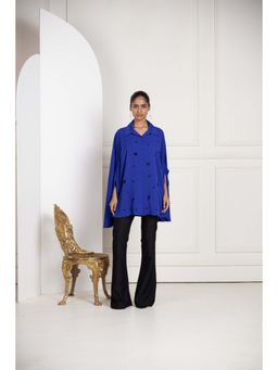 SAKSHI G CHAWLA - Ida Blue Crepe Embellished Shirt