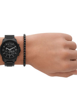ARMANI EXCHANGE - Banks Black Watch AX7153SET (Medium)