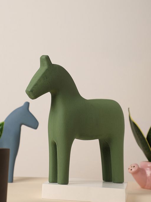 Bonhomie Green Horse Shaped Ceramic Figure