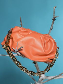Haute Sauce - Women Orange Solid Shoulder Bag