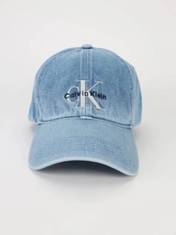 Calvin Klein - Logo Blue Cotton Baseball Cap